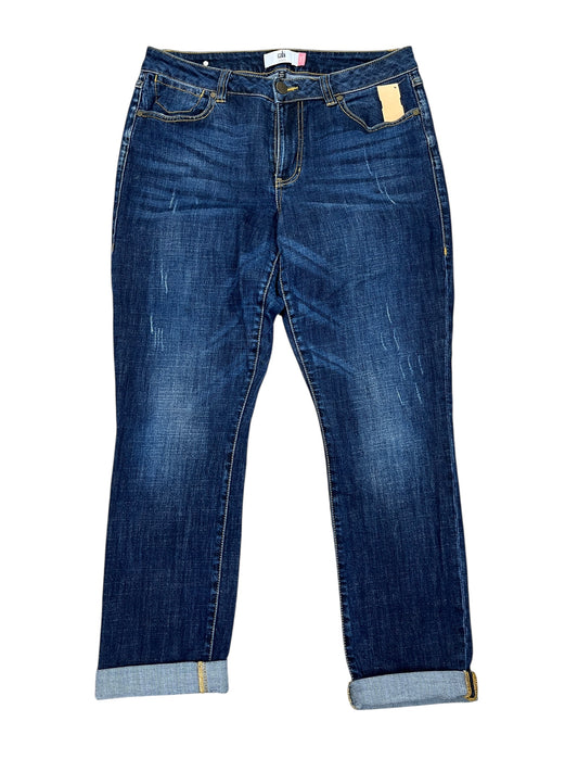 Jeans Straight By Cabi In Blue Denim, Size:10