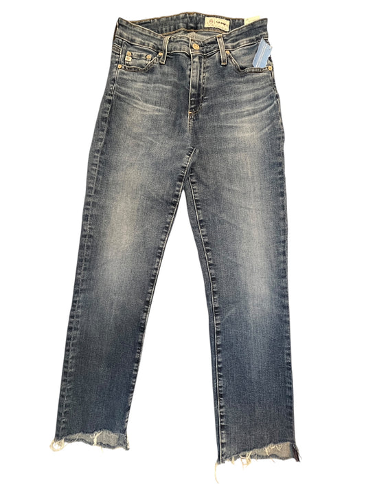 Jeans Straight By Ag Jeans In Blue Denim, Size:4