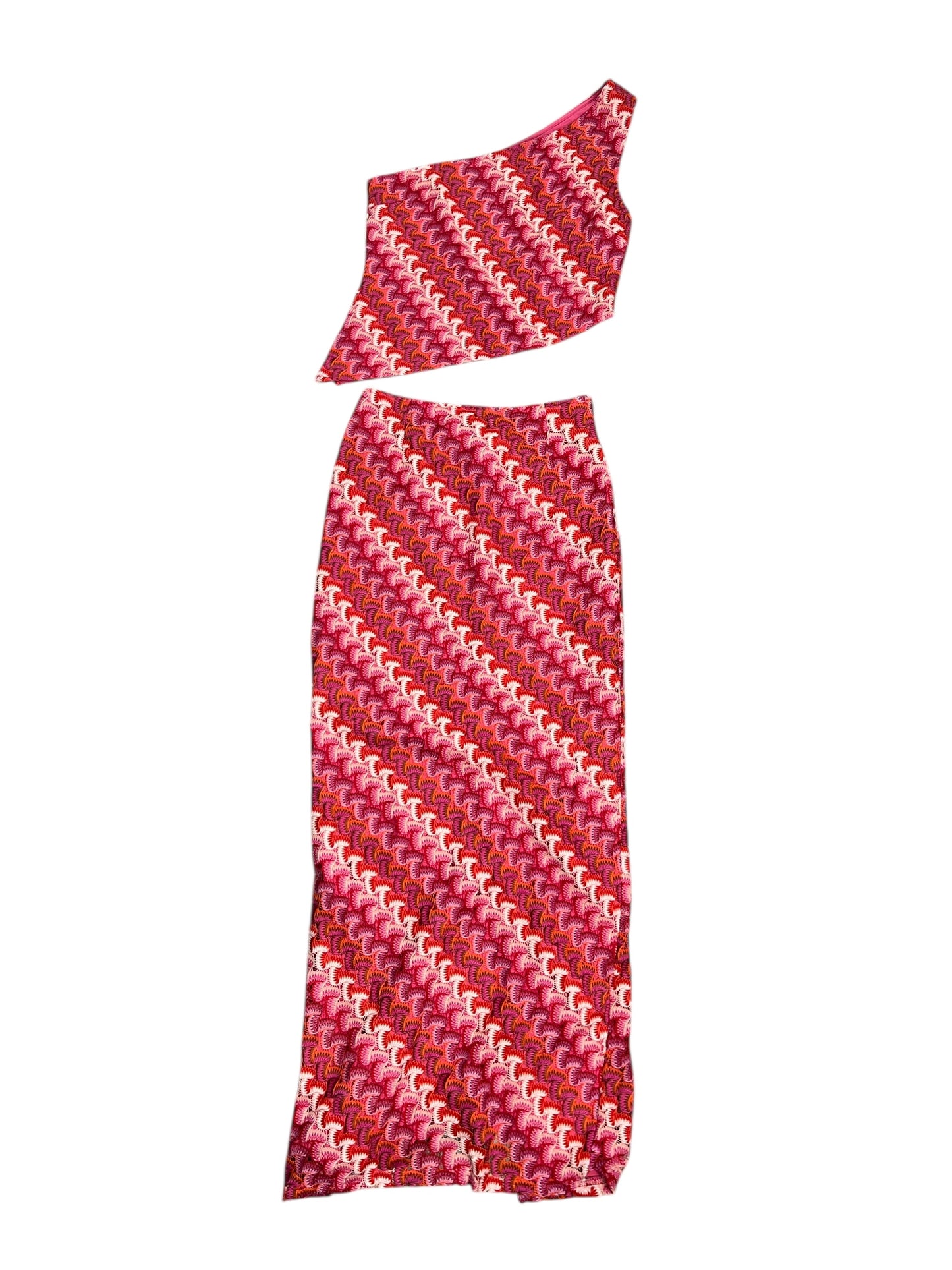 Skirt Set 2Pc By Lulus In Pink, Size:M