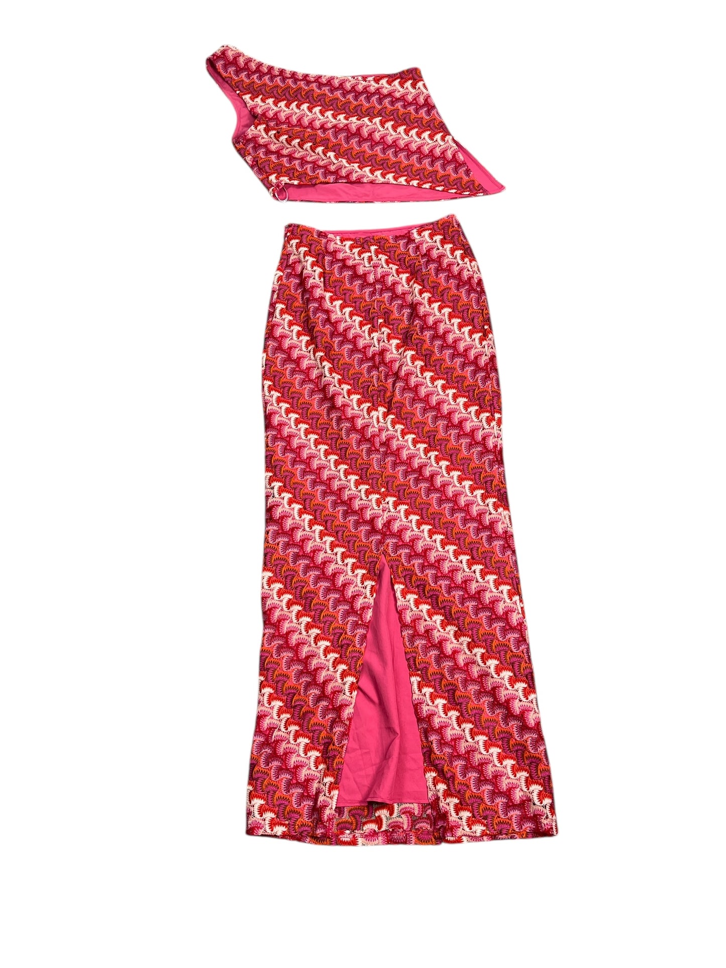 Skirt Set 2Pc By Lulus In Pink, Size:M