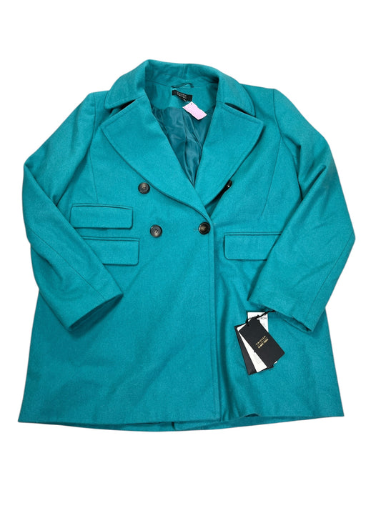 Coat Peacoat By Halogen In Teal, Size:Xl