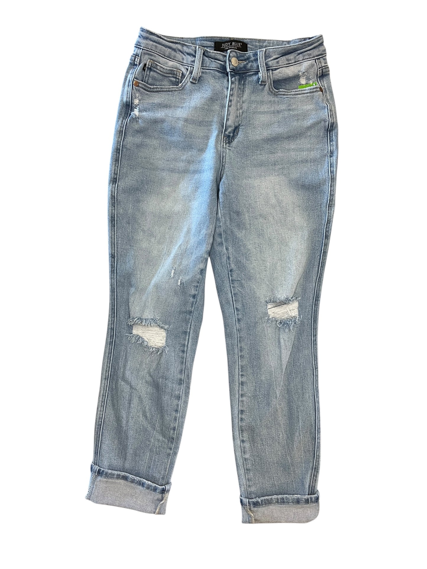Jeans Straight By Judy Blue In Blue Denim, Size:4