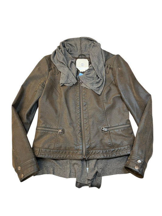 Jacket Moto By HEI HEI In Brown, Size:M
