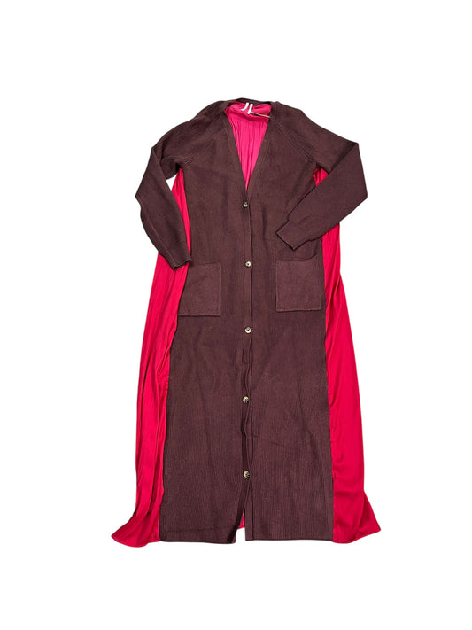 Cardigan By Anthropologie In Brown & Pink, Size:Xs