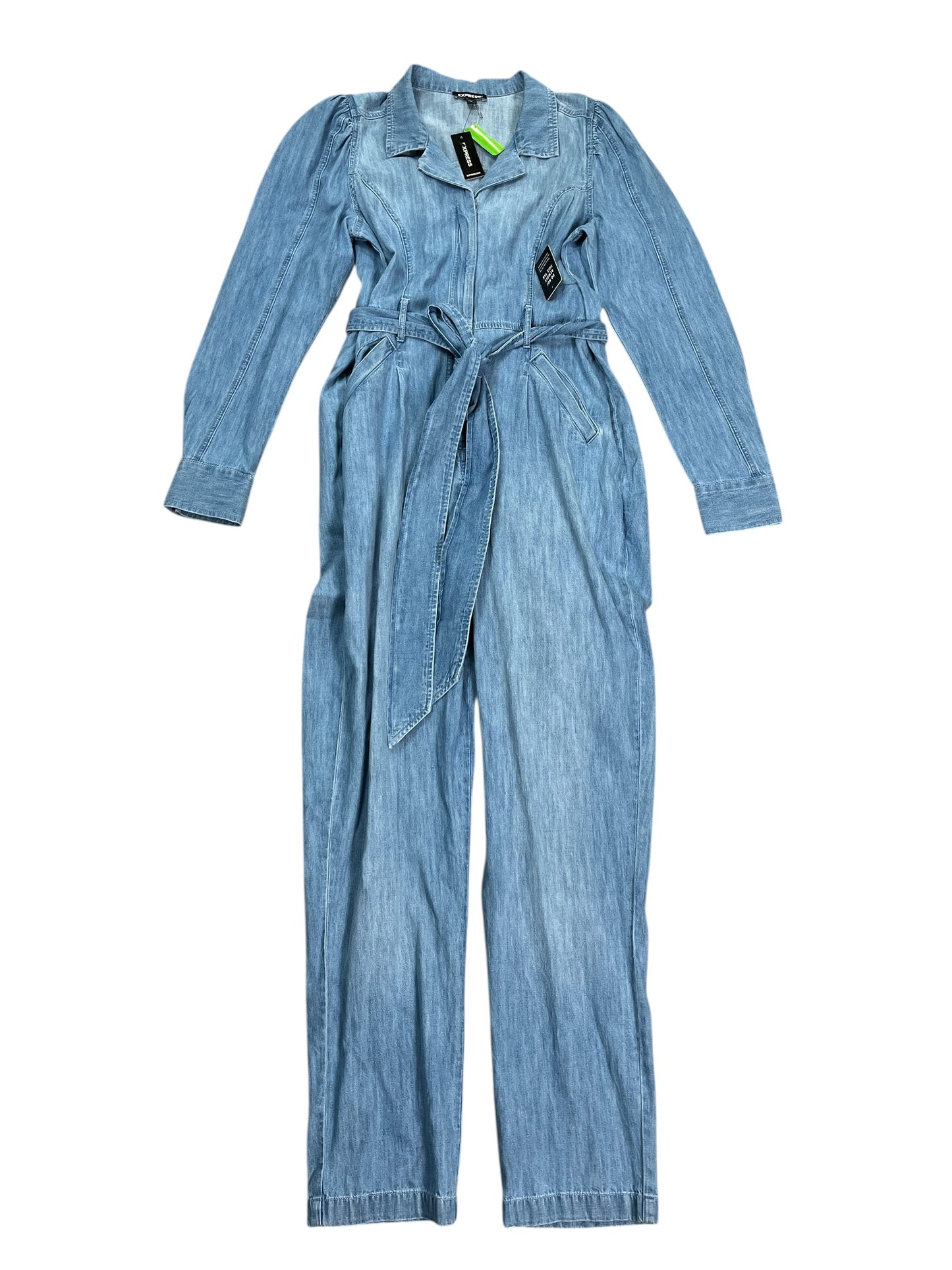 Jumpsuit By Express In Blue Denim, Size:M