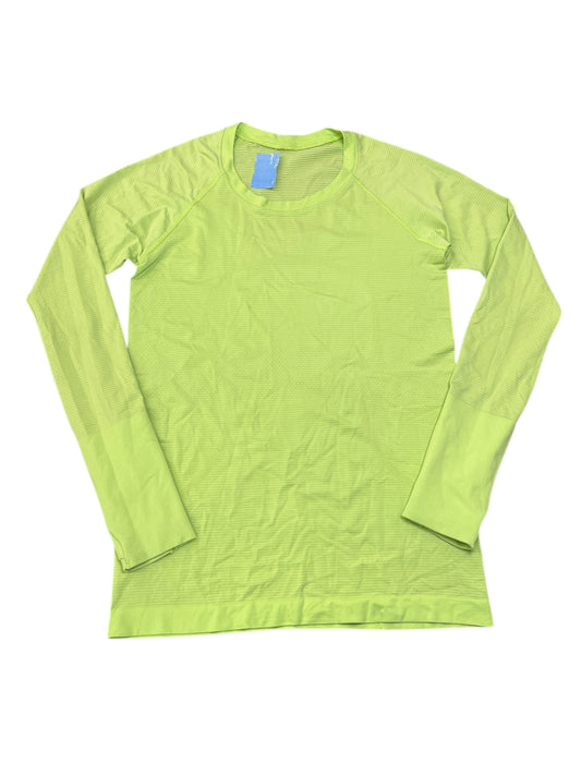 Athletic Top Ls Crewneck By Lululemon In Yellow, Size:M