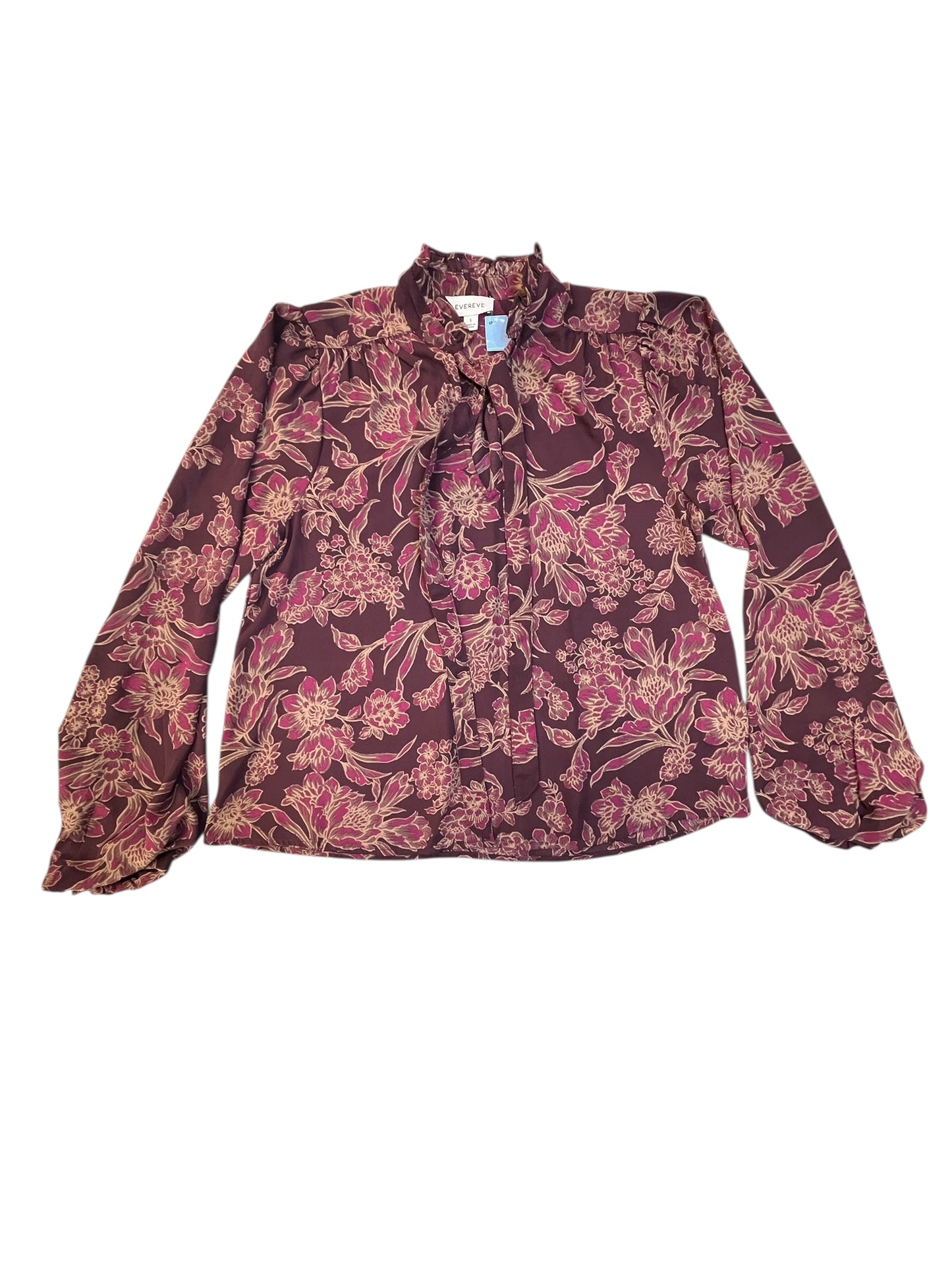 Blouse Ls By Evereve In Purple, Size:S