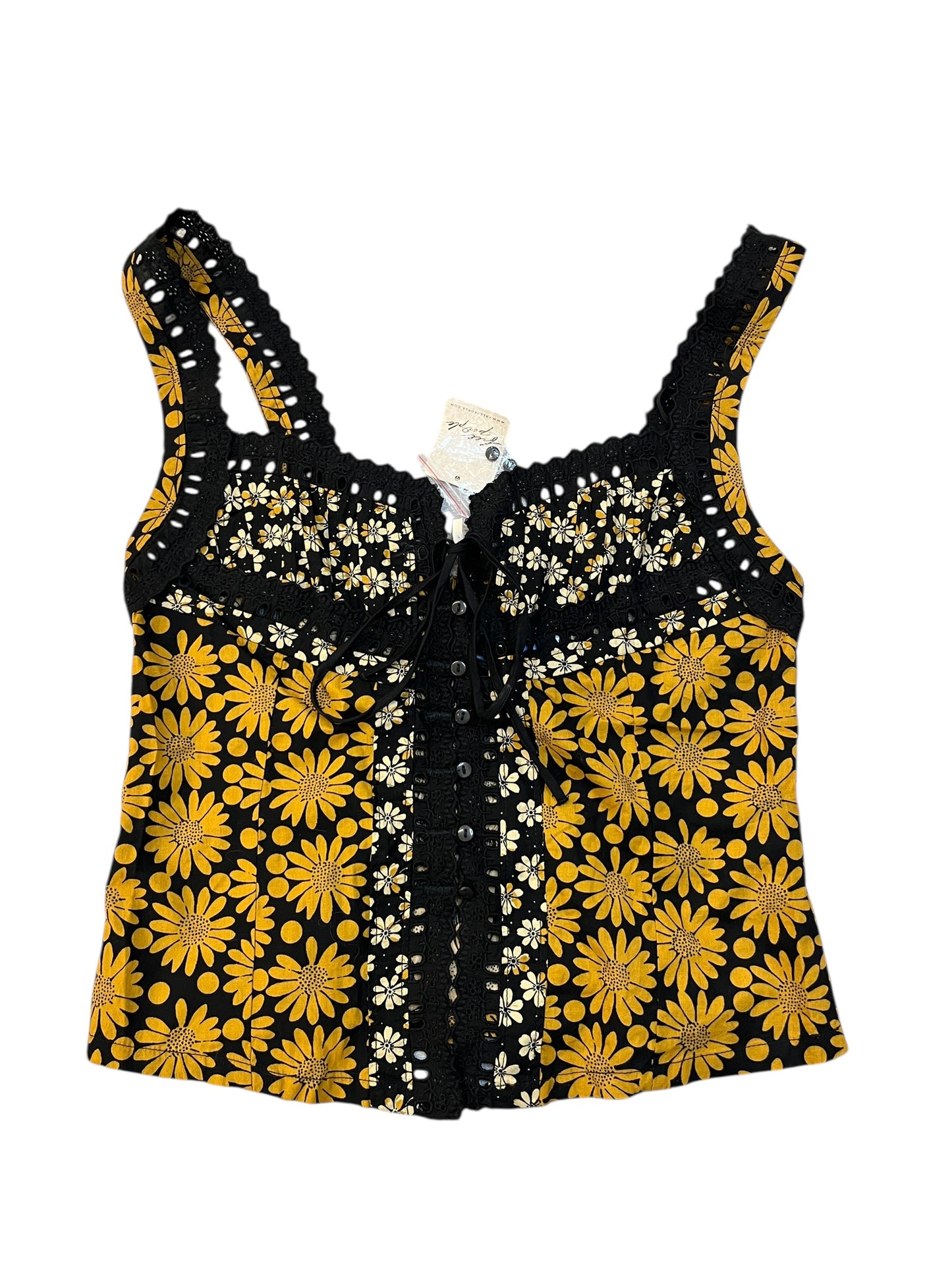 Top Sleeveless By Free People In Floral Print, Size:S