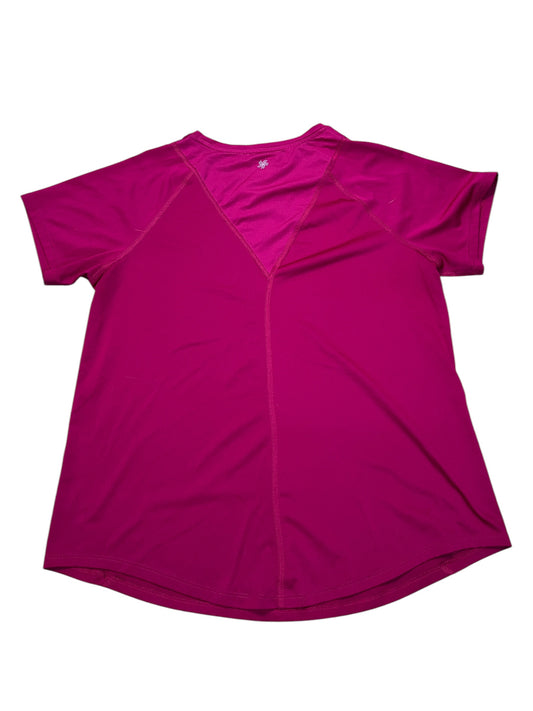 Athletic Top Ss By Tek Gear In Pink, Size:L