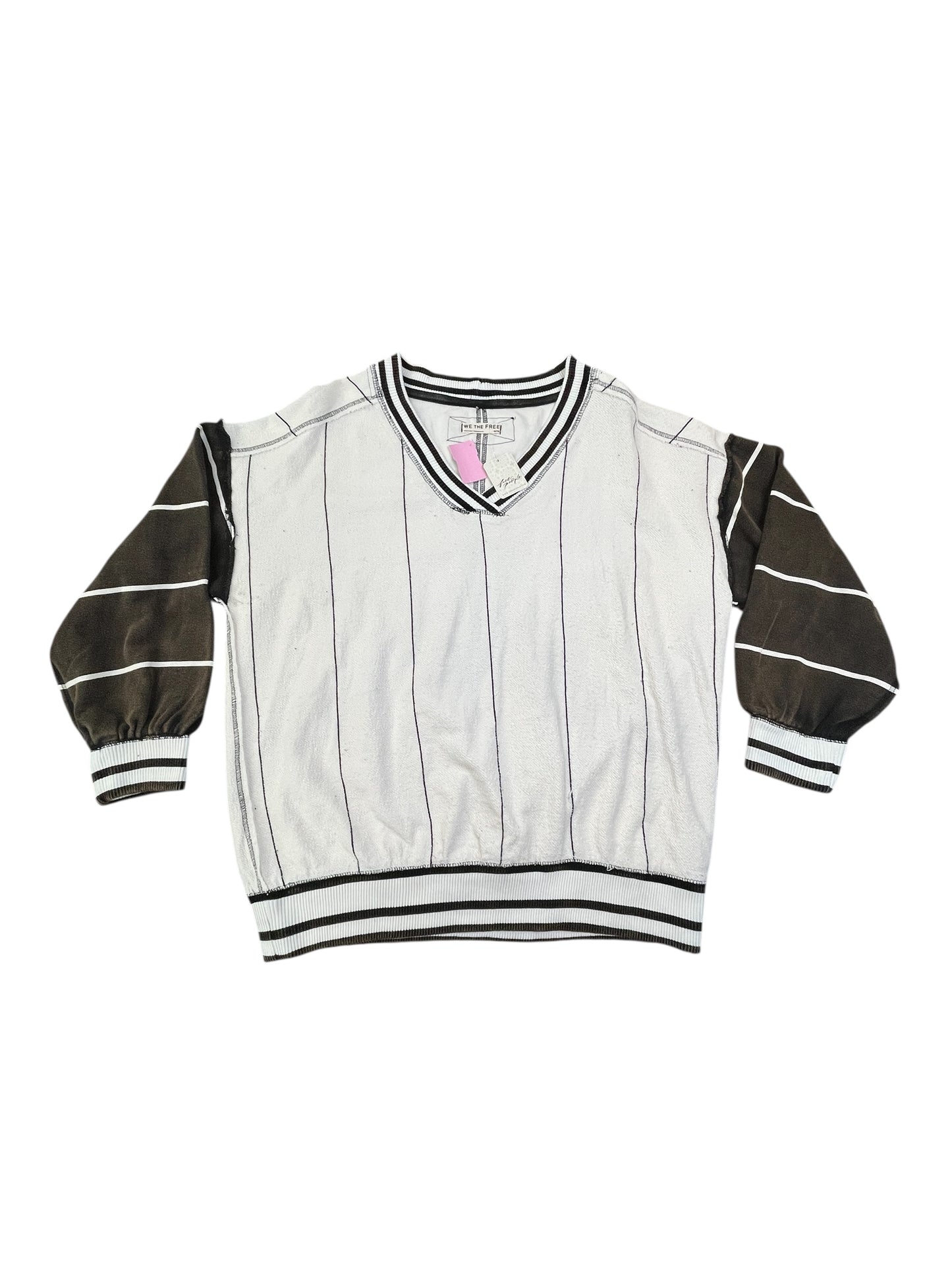 Top Ls By We The Free In Brown & Cream, Size:M