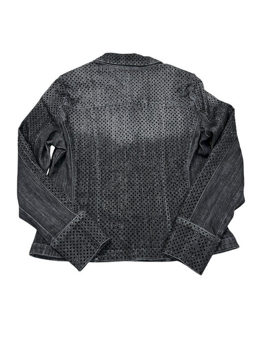 Jacket Denim By White House Black Market In Black Denim, Size:L