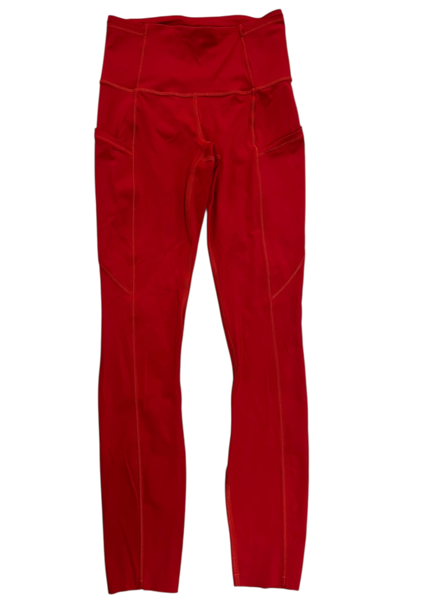 Athletic Leggings By Lululemon In Red, Size:Xs