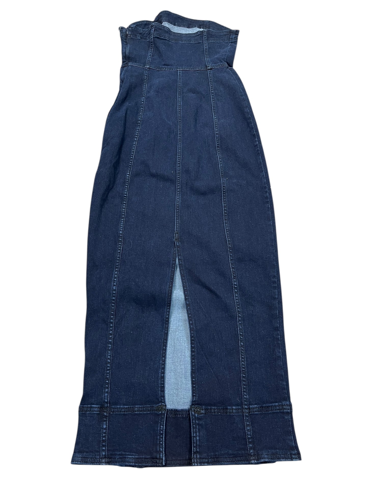 Dress Casual Maxi By Anthropologie In Blue Denim, Size:Xs