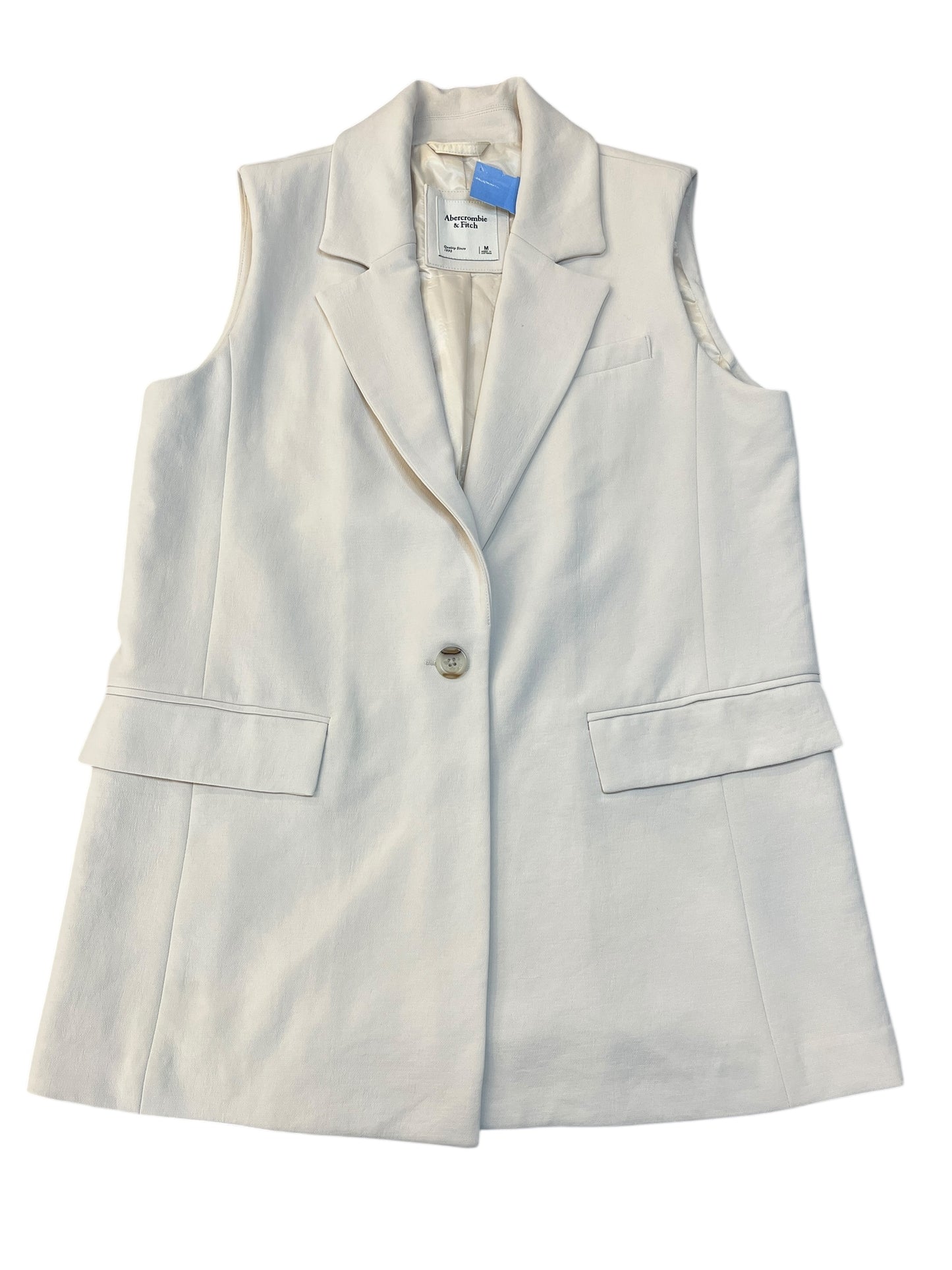 Vest Other By Abercrombie And Fitch In Cream, Size:M