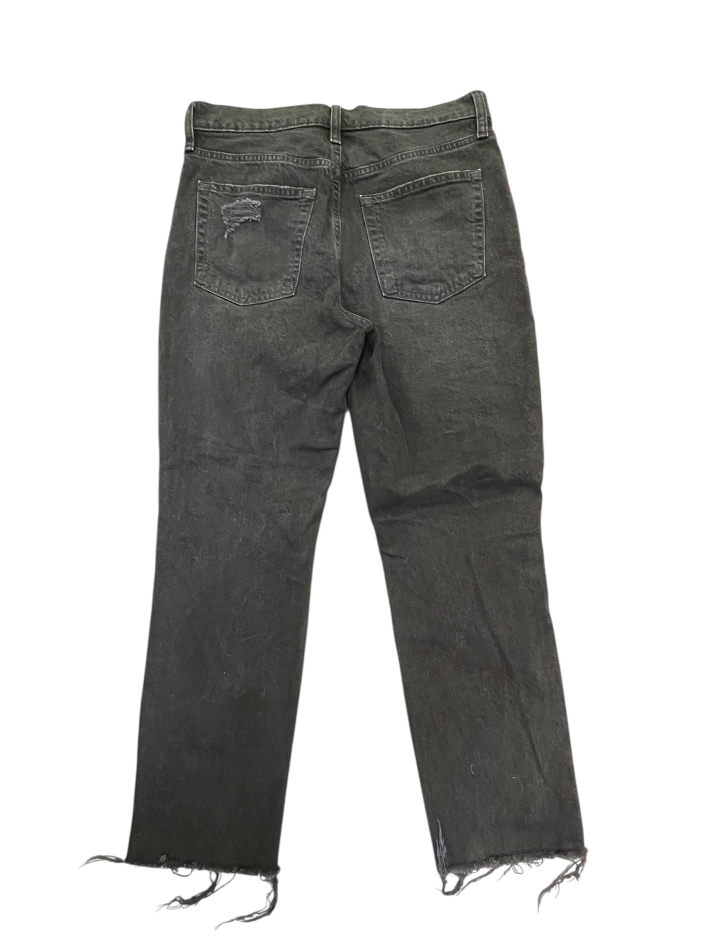 Jeans Straight By Gap In Black Denim, Size:8