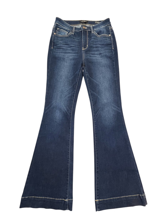 Jeans Flared By Judy Blue In Blue Denim, Size:6