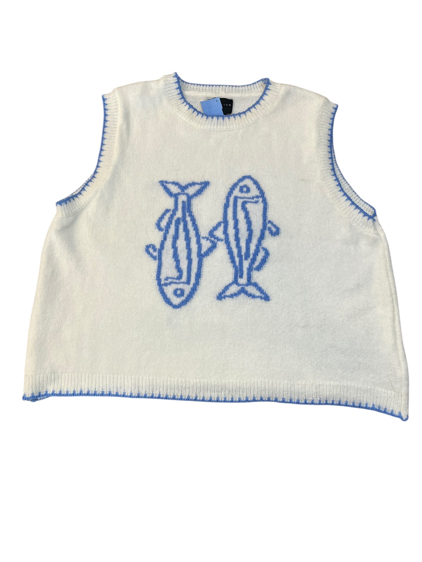 Vest Sweater By Asos In White, Size:M