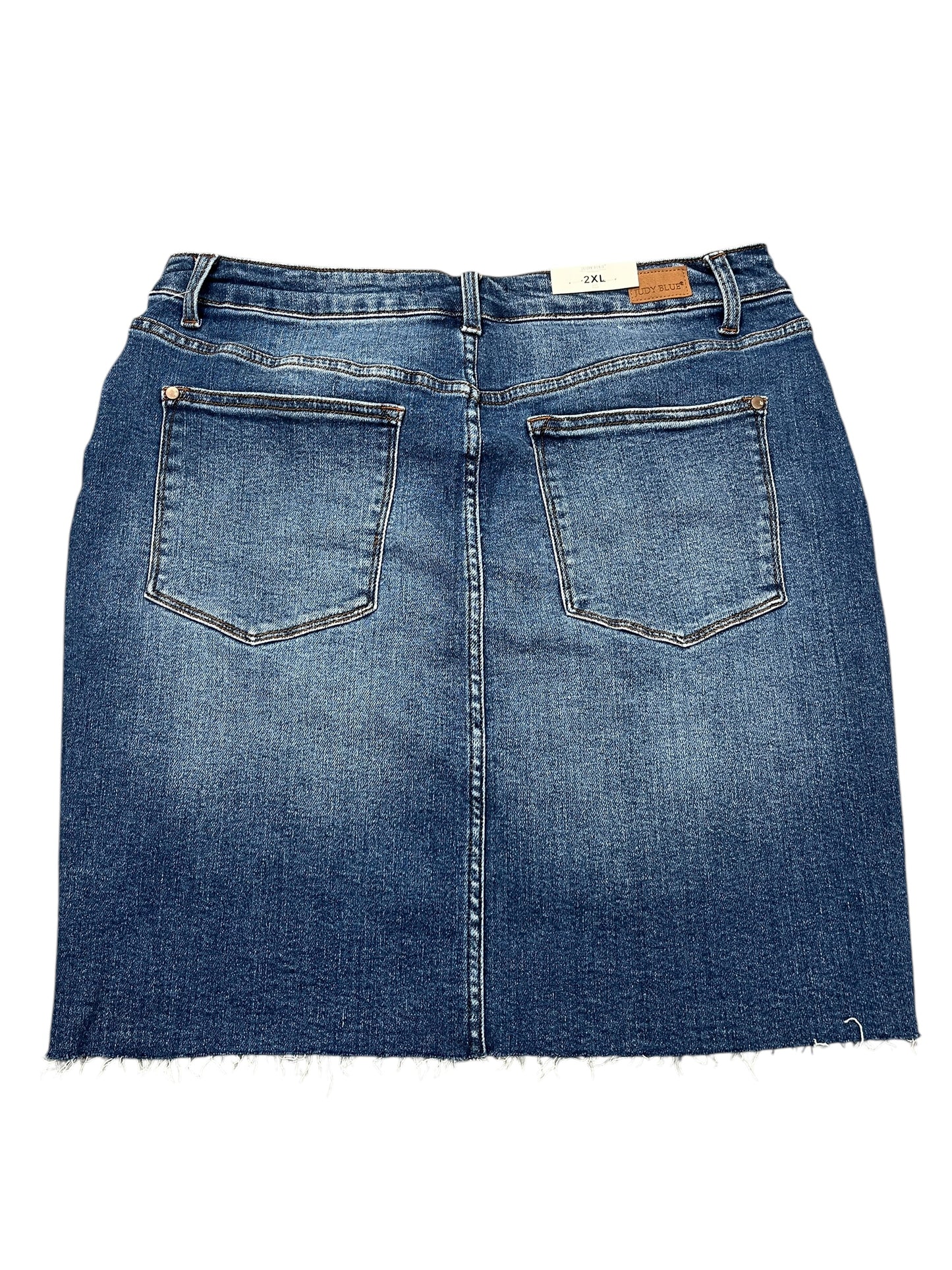 Skirt Midi By Judy Blue In Blue Denim, Size:2X