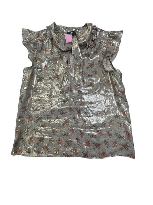 Blouse Sleeveless By Paige In Gold, Size:S