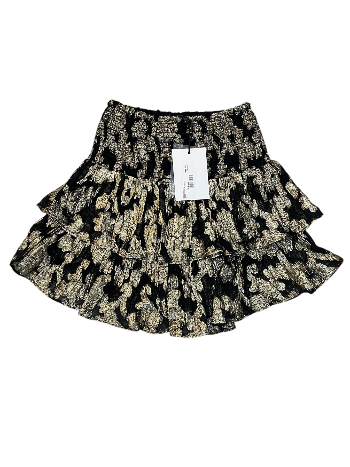 Skirt Mini & Short By Clothes Mentor In Black & Gold, Size:Xs