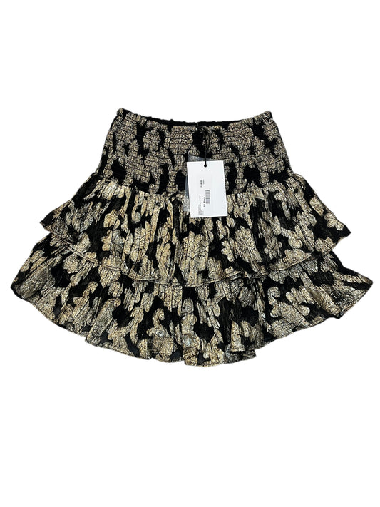 Skirt Mini & Short By Clothes Mentor In Black & Gold, Size:Xs