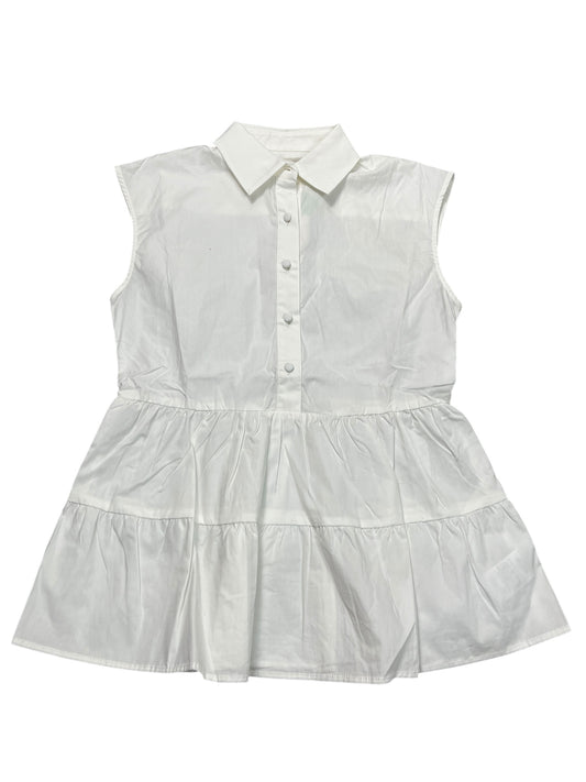 Blouse Sleeveless By Hutch In White, Size:Xs