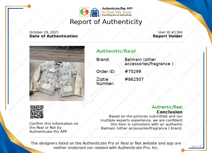 Jacket Luxury Designer By Balmain In Blue Denim, Size:M