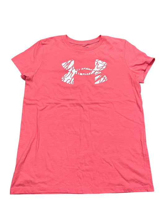 Athletic Top Ss By Under Armour In Pink, Size:M
