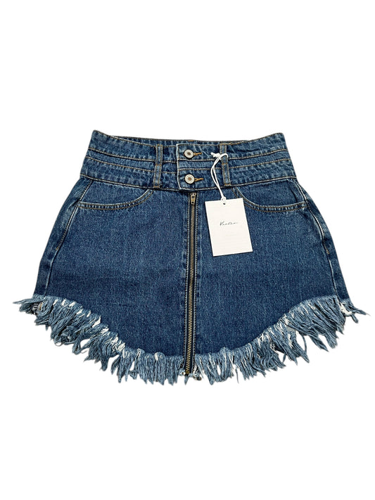 Skirt Mini & Short By Kancan In Blue Denim, Size:S