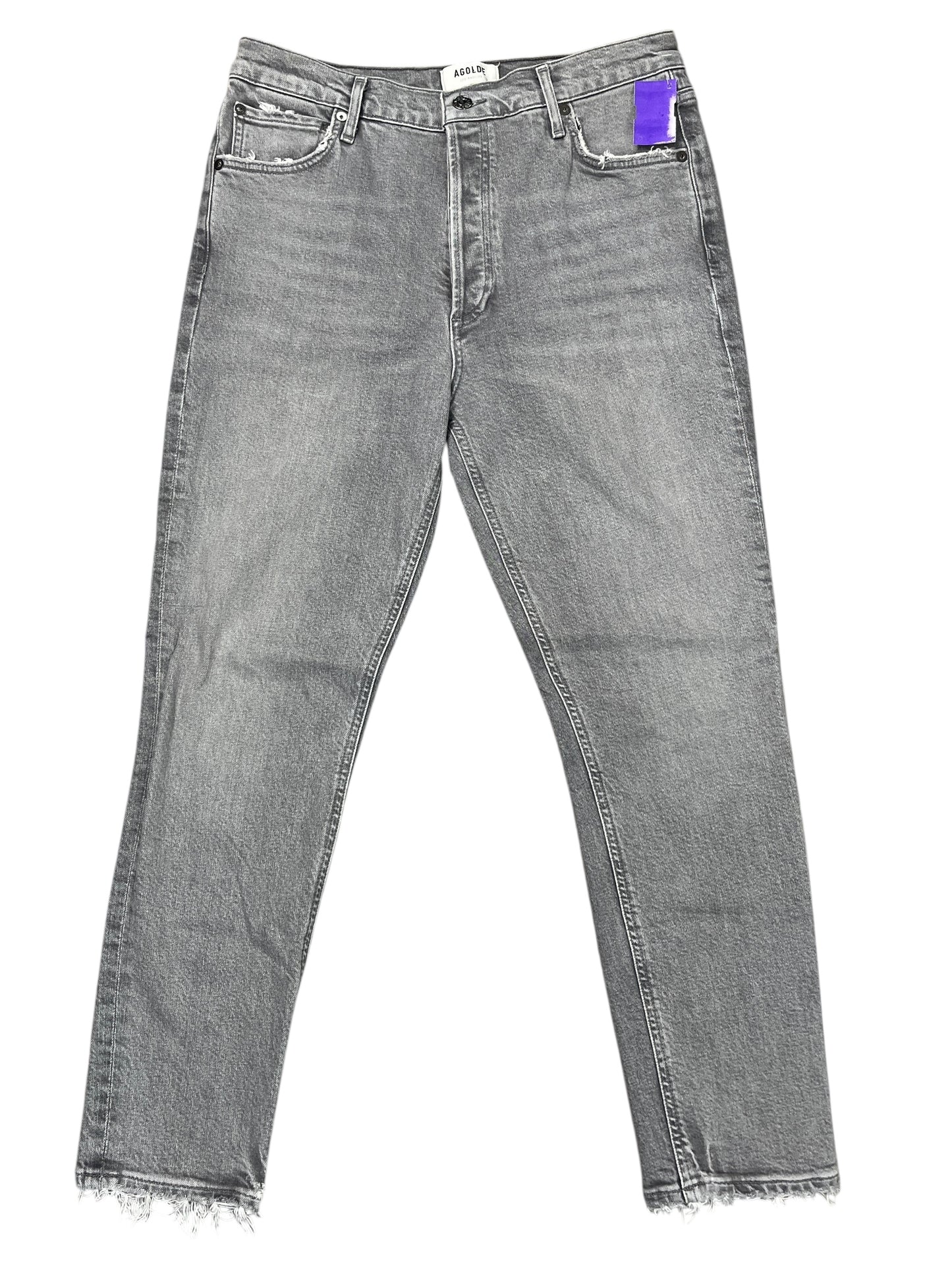 Jeans Straight By Agolde In Grey Denim, Size:8
