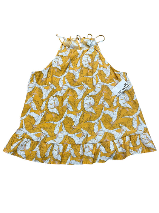 Blouse Sleeveless By Nine West Apparel In Yellow, Size:L