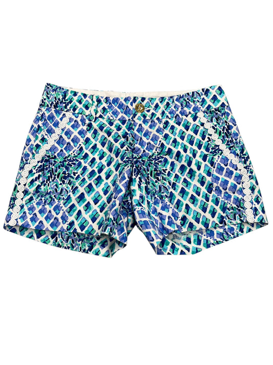 Shorts Designer By Lilly Pulitzer In Blue & White, Size:Xs