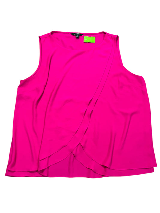 Top Sleeveless By Lauren By Ralph Lauren In Pink, Size:Xl