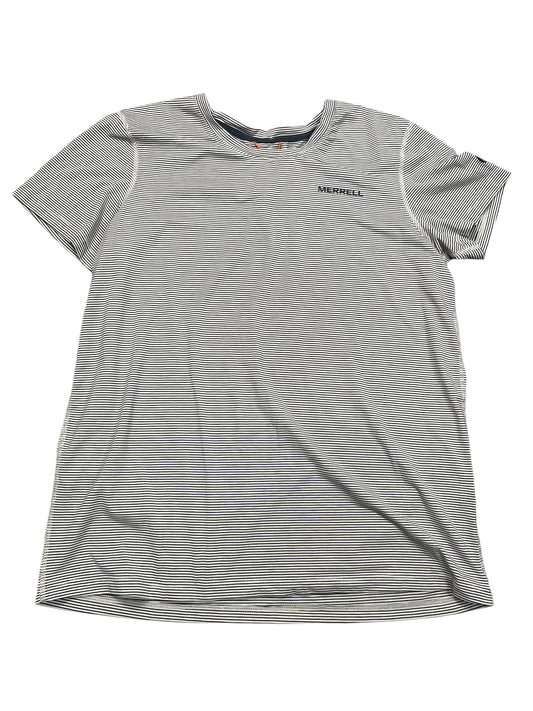 Athletic Top Ss By Merrell In Striped Pattern, Size:S