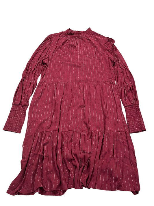 Dress Casual Midi By Knox Rose In Maroon, Size:S