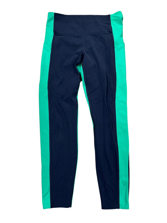 Athletic Leggings Capris By Athleta In Blue & Green, Size:M