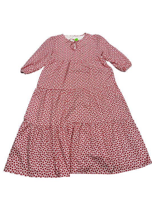 Dress Casual Maxi By Clothes Mentor In Red & White, Size:L