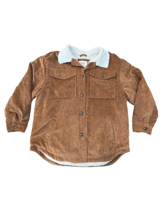 Jacket Faux Fur & Sherpa By Ashley In Brown, Size:Xl