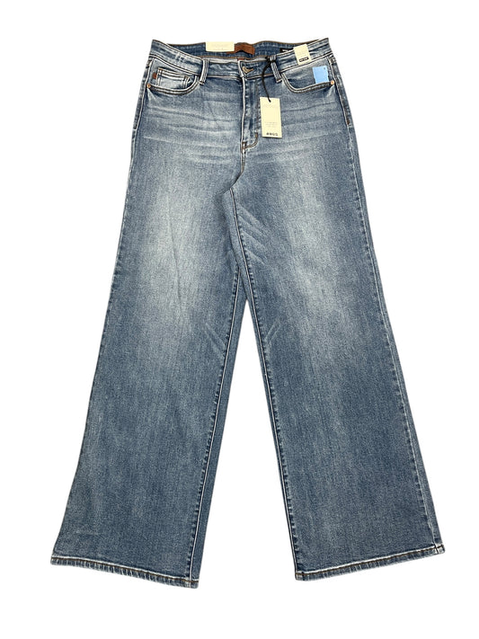 Jeans Wide Leg By Judy Blue In Blue Denim, Size:10