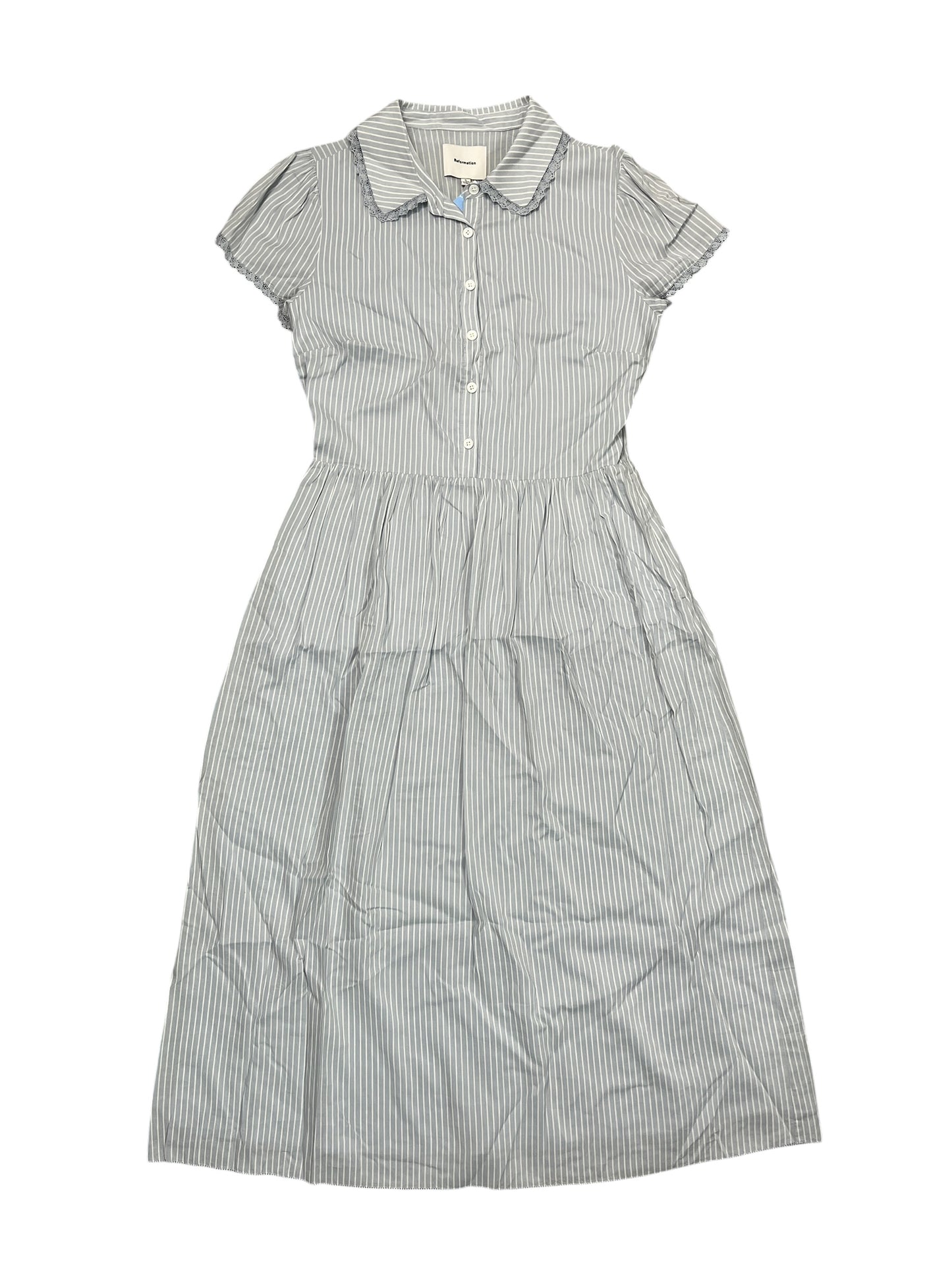 Dress Casual Midi By Reformation In Blue, Size:S
