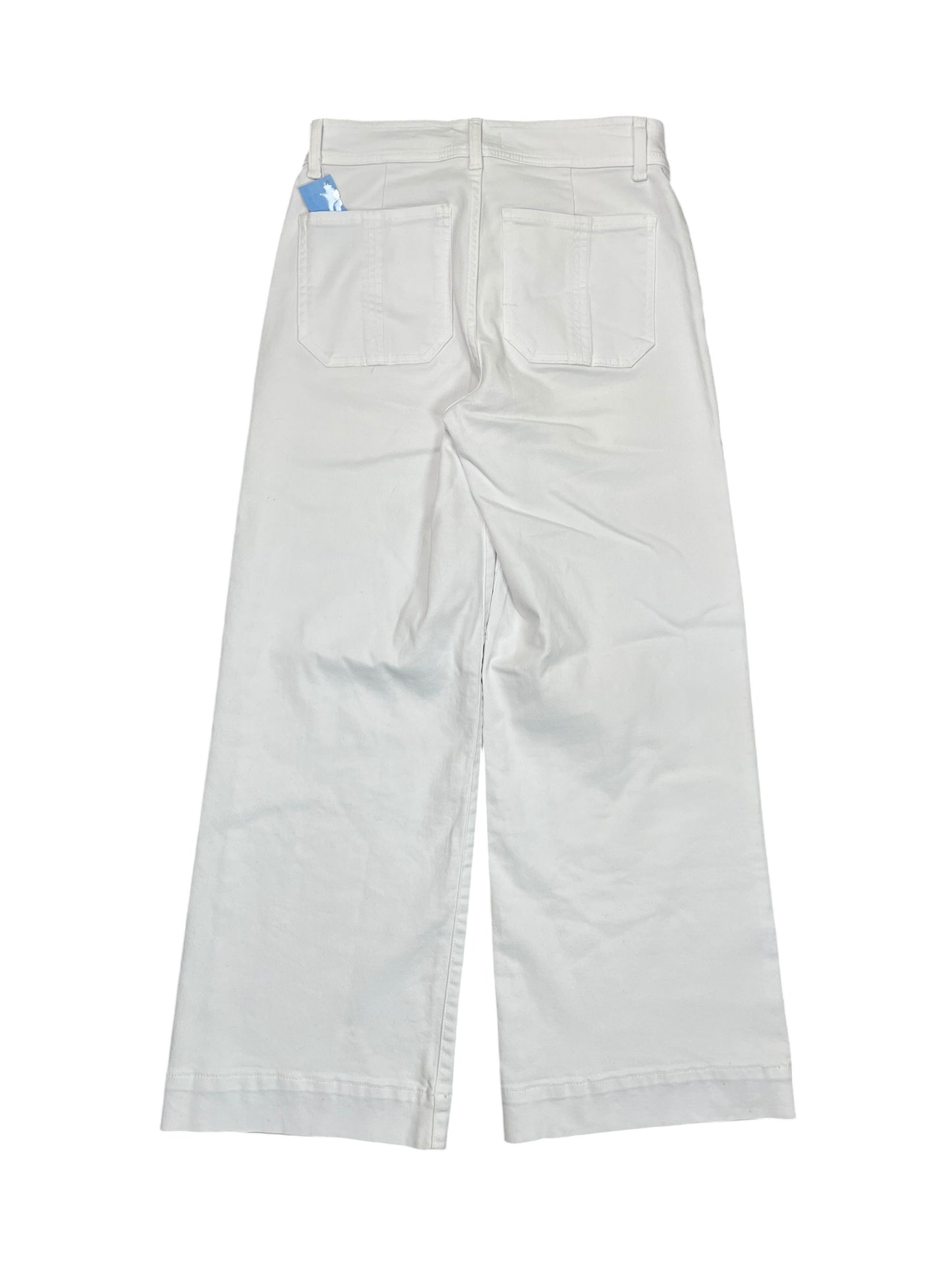 Jeans Cropped By Evereve In White Denim, Size:4